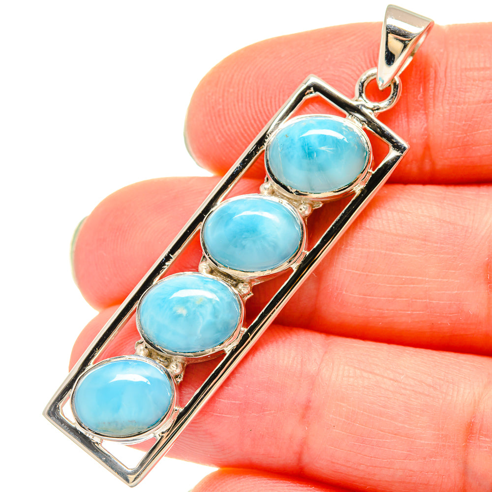 Larimar Pendants handcrafted by Anasilvercos - PD21419