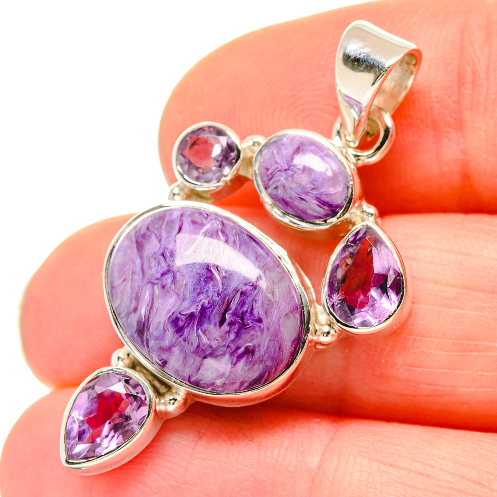 Charorite Pendants handcrafted by Anasilvercos - PD21429