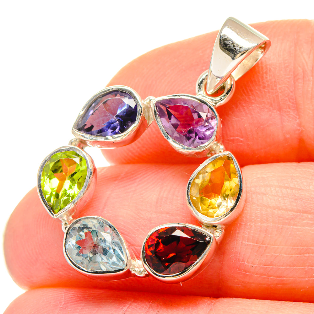 Blue Topaz Pendants handcrafted by Anasilvercos - PD21435