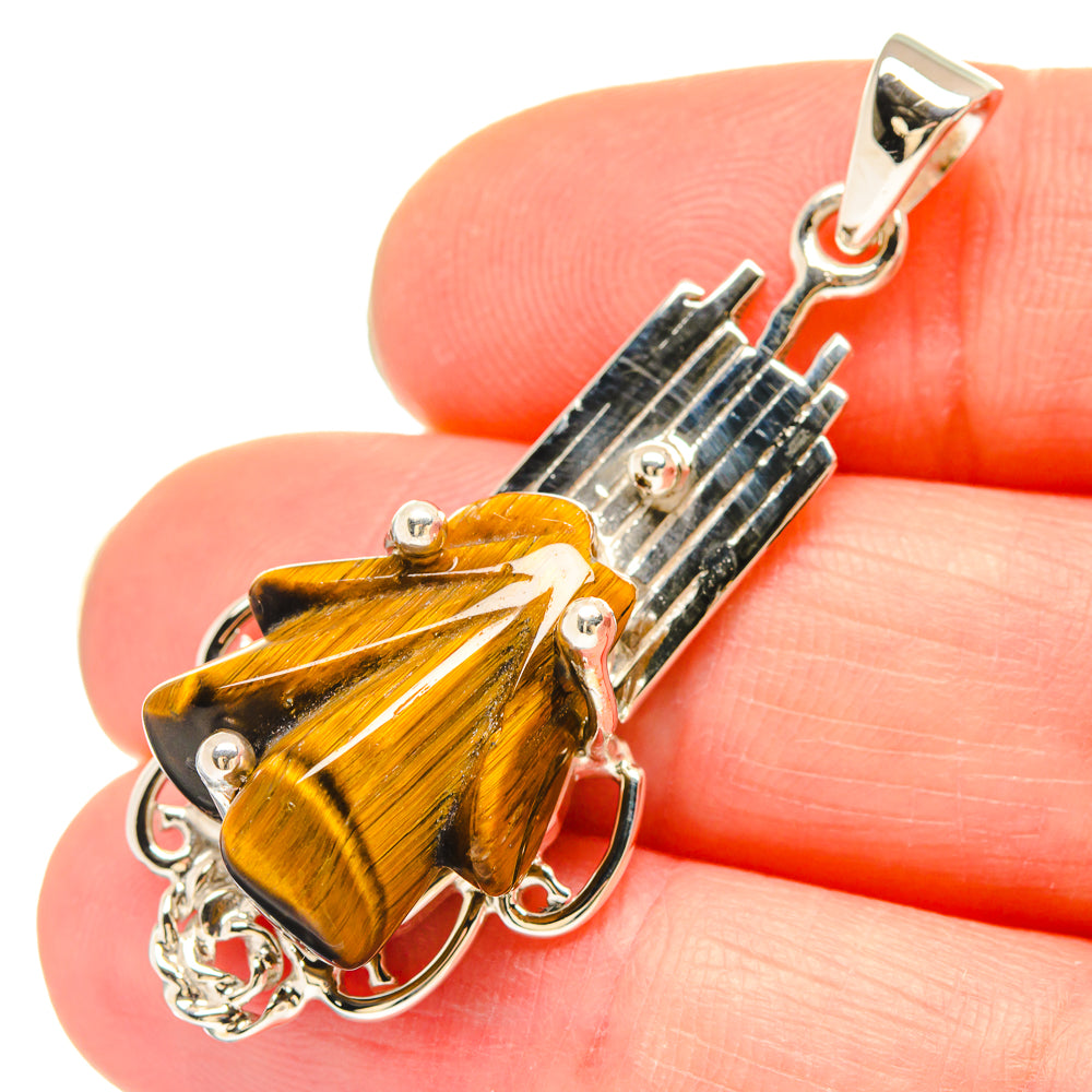 Tiger Eye Pendants handcrafted by Anasilvercos - PD21445