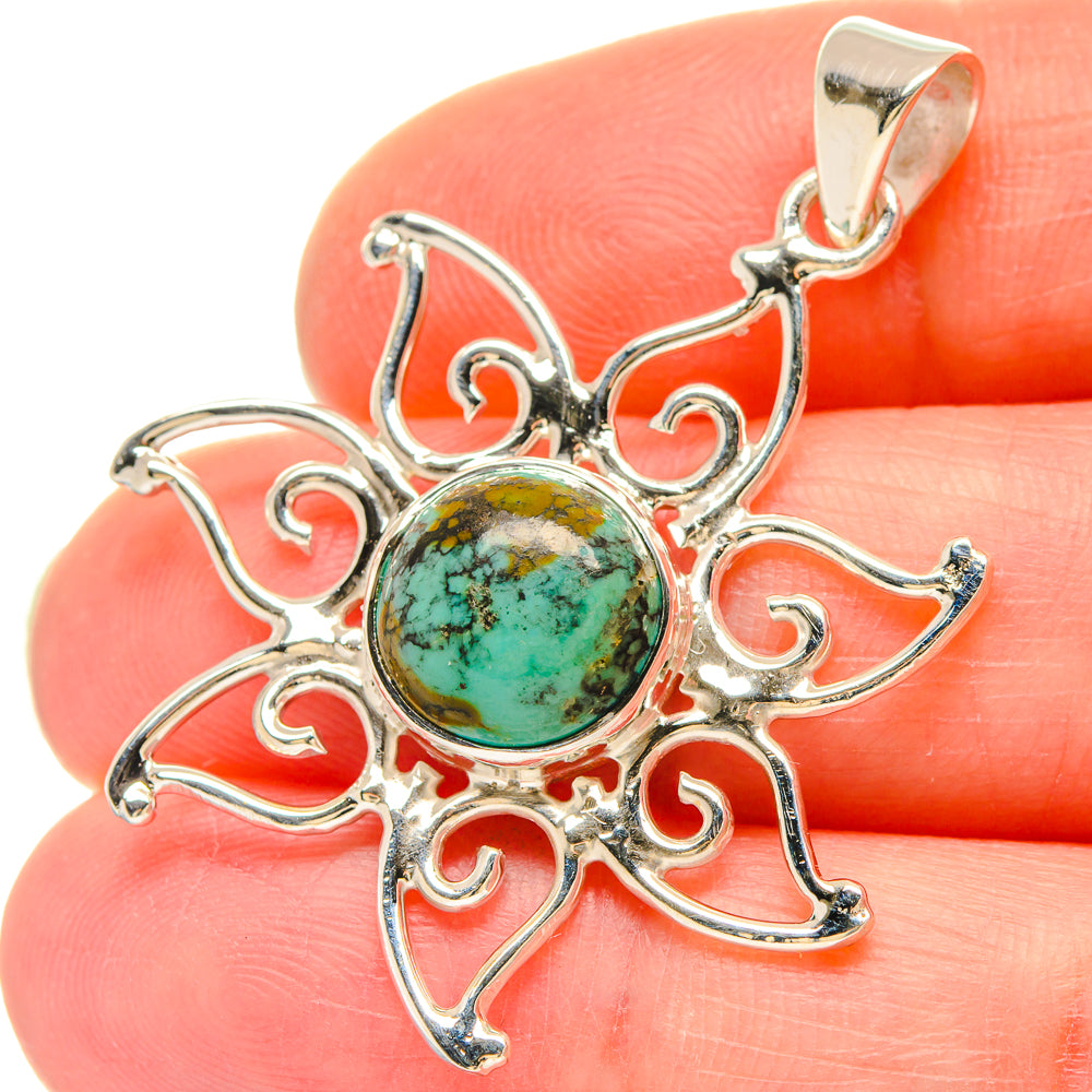 Arizona Turquoise Pendants handcrafted by Anasilvercos - PD21455