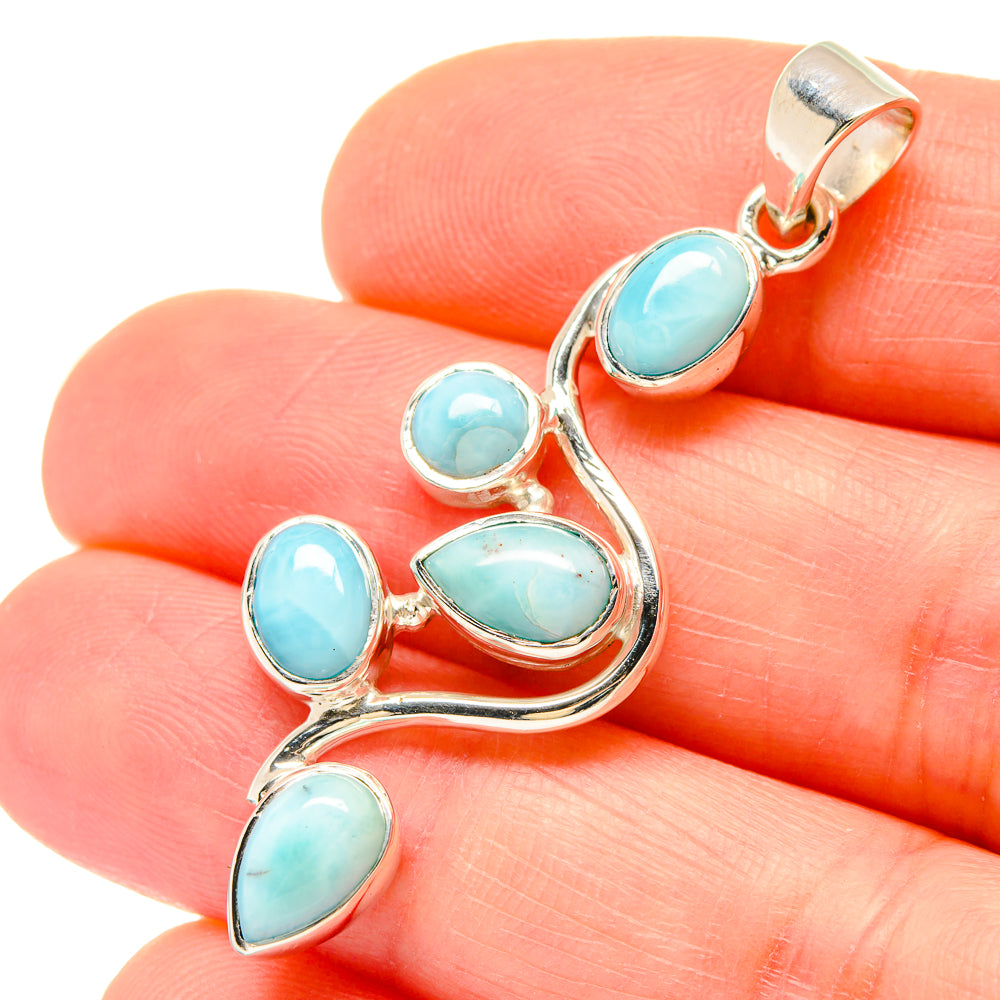 Larimar Pendants handcrafted by Anasilvercos - PD21459