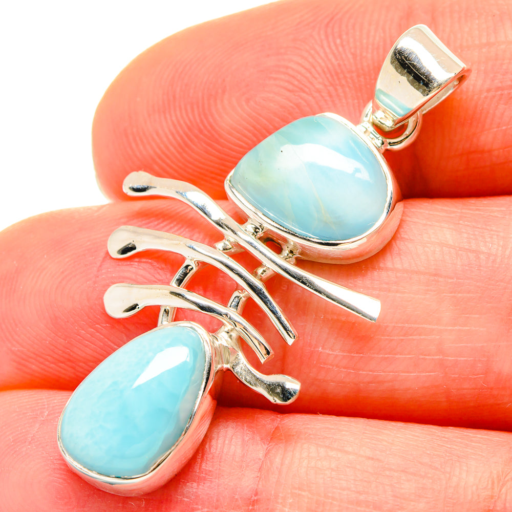 Larimar Pendants handcrafted by Anasilvercos - PD21460