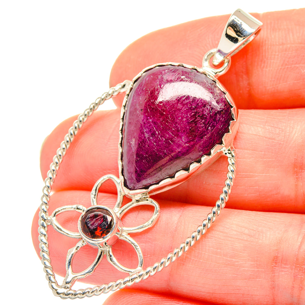 Ruby Pendants handcrafted by Anasilvercos - PD21486
