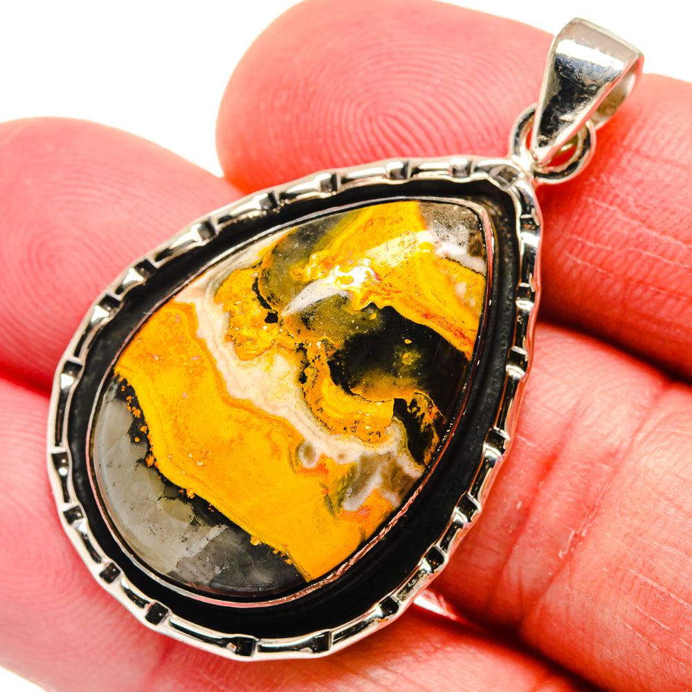 Bumble Bee Jasper Pendants handcrafted by Anasilvercos - PD21488