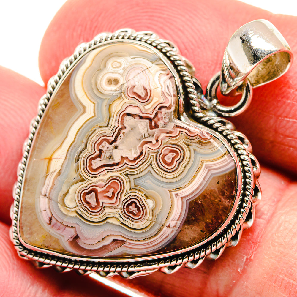 Laguna Lace Agate Pendants handcrafted by Anasilvercos - PD21489