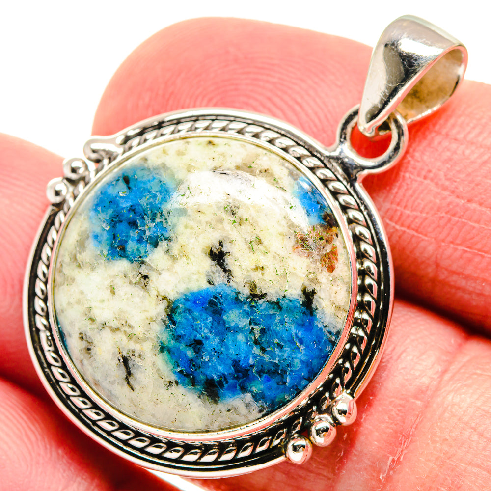 K2 Blue Azurite Pendants handcrafted by Anasilvercos - PD21490