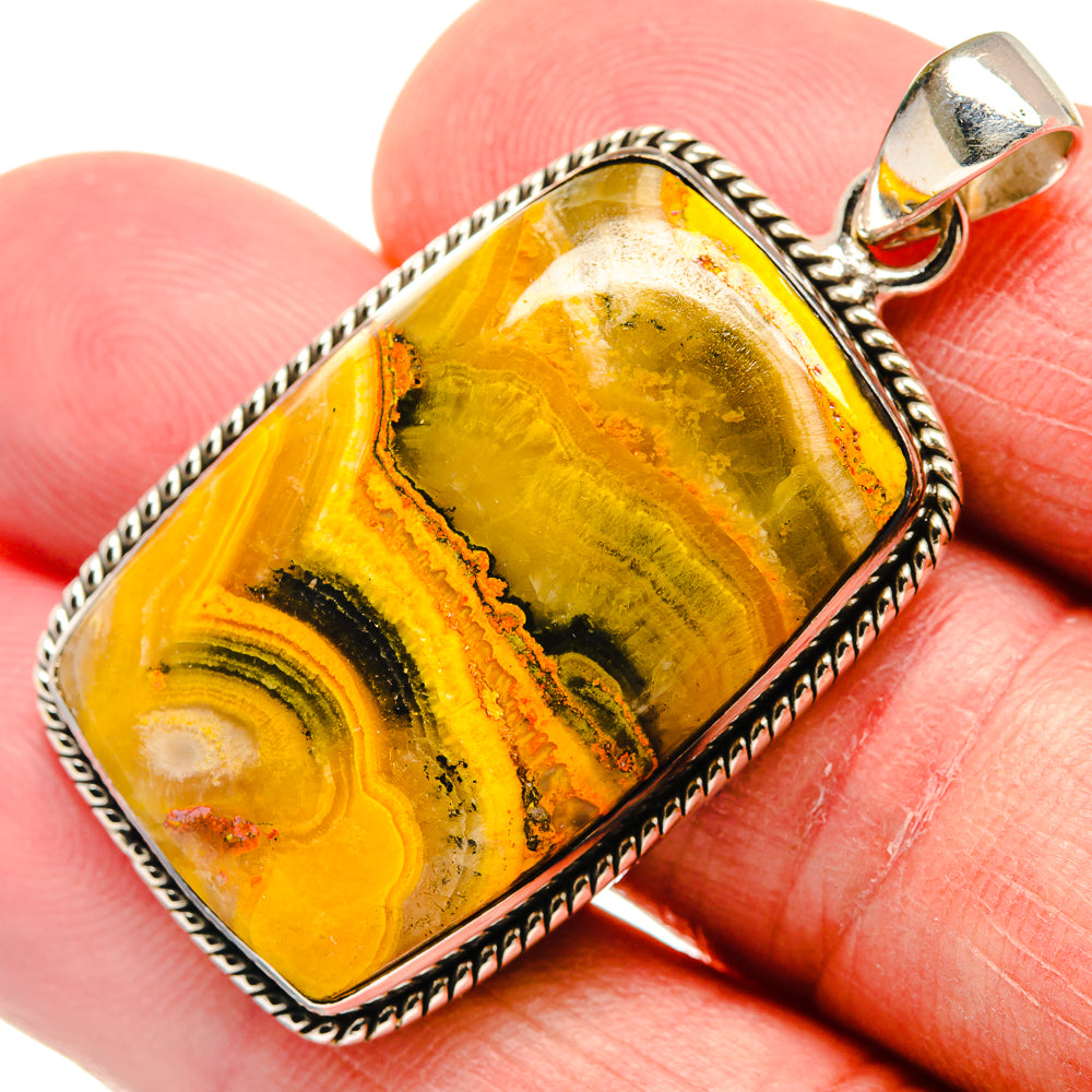Bumble Bee Jasper Pendants handcrafted by Anasilvercos - PD21494