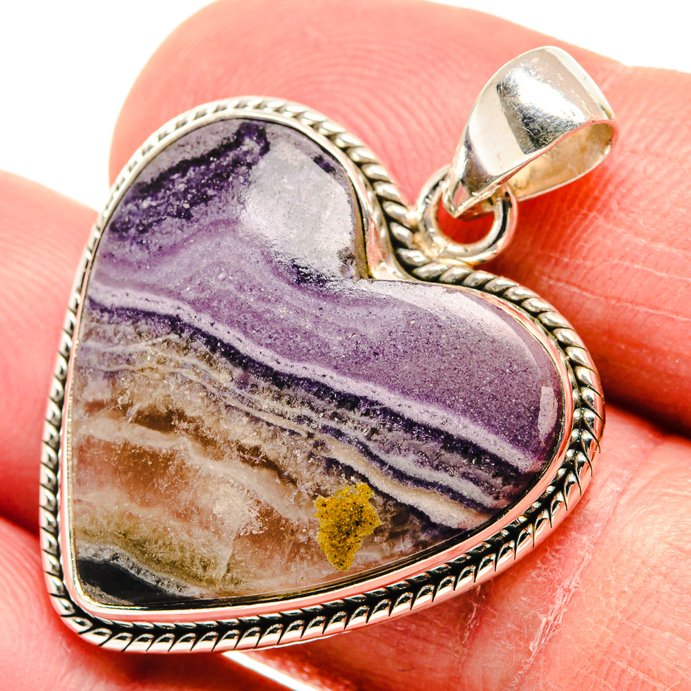 Chevron Amethyst Pendants handcrafted by Anasilvercos - PD21499