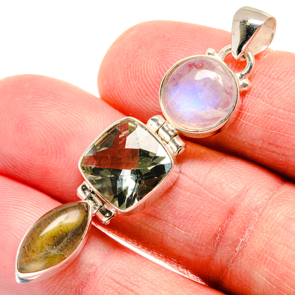 Green Amethyst Pendants handcrafted by Anasilvercos - PD21511