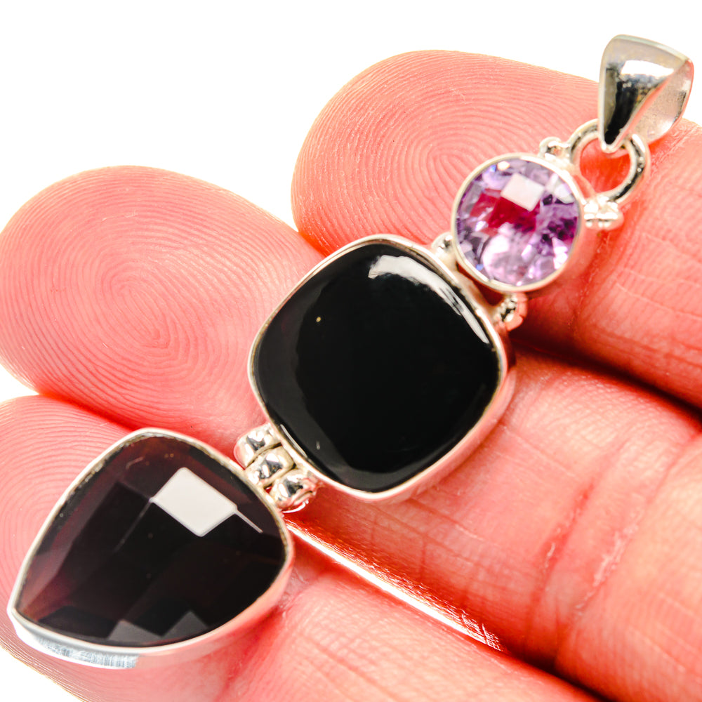 Black Onyx Pendants handcrafted by Anasilvercos - PD21538