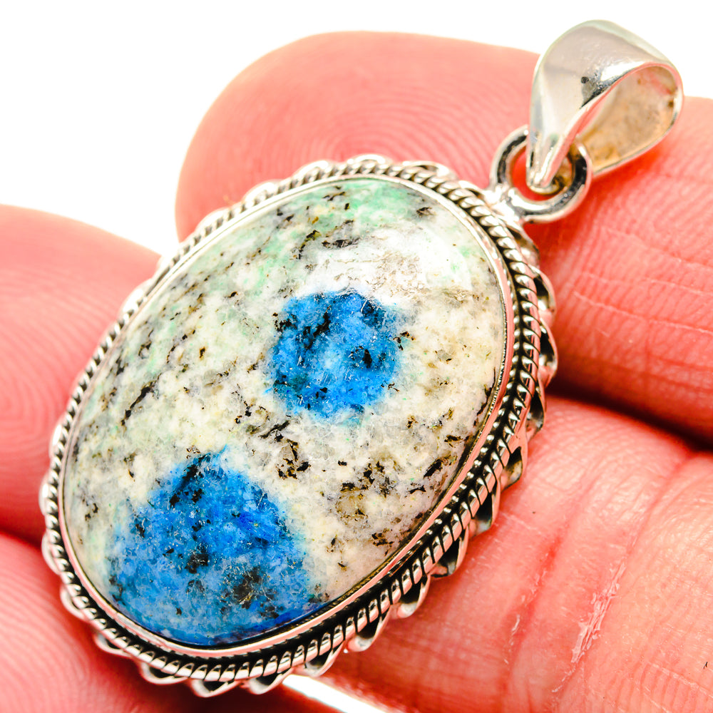 K2 Blue Azurite Pendants handcrafted by Anasilvercos - PD21544