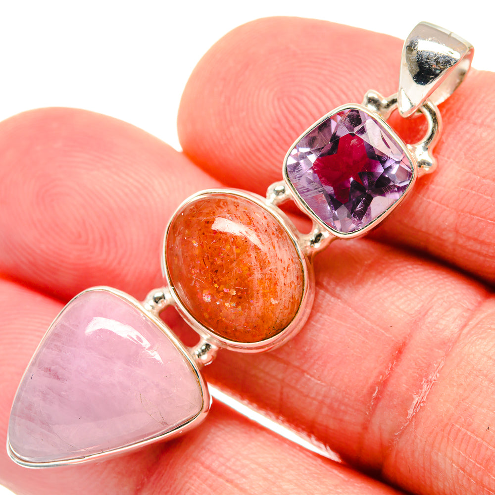 Kunzite Pendants handcrafted by Anasilvercos - PD21546