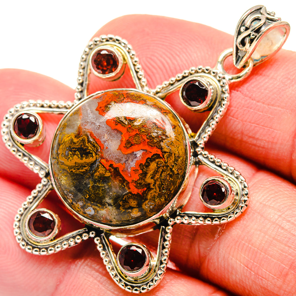 Moroccan Agate Pendants handcrafted by Anasilvercos - PD21561