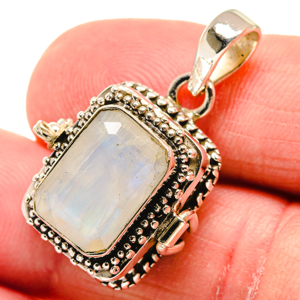 Rainbow Moonstone Pendants handcrafted by Anasilvercos - PD21598