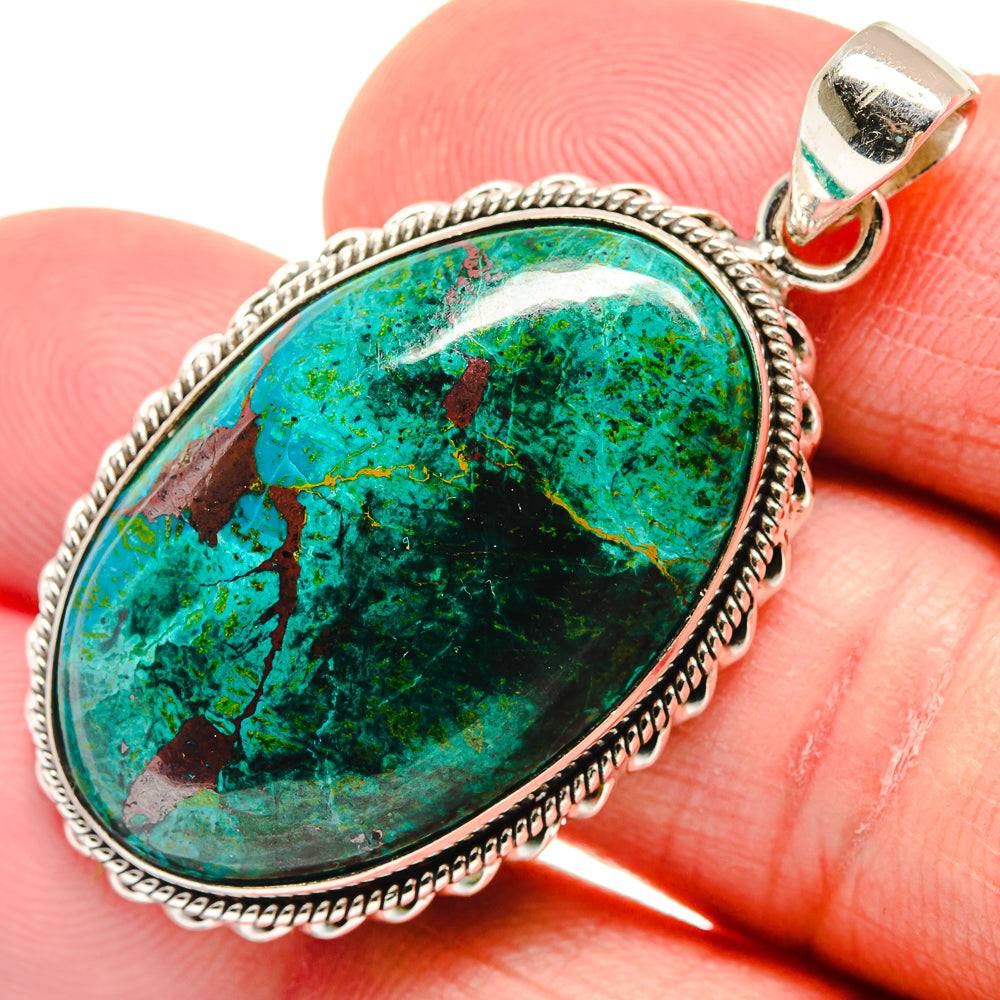 Chrysocolla Pendants handcrafted by Anasilvercos - PD21619
