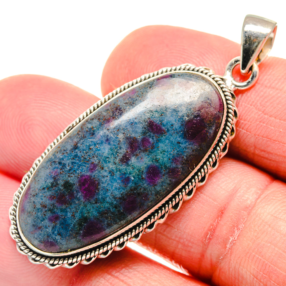Ruby Fuchsite Pendants handcrafted by Anasilvercos - PD21620