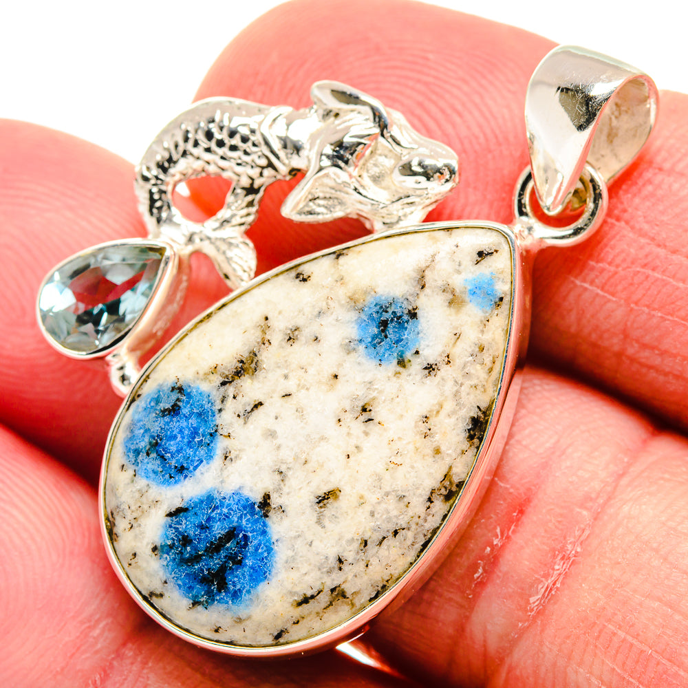 K2 Blue Azurite Pendants handcrafted by Anasilvercos - PD21628
