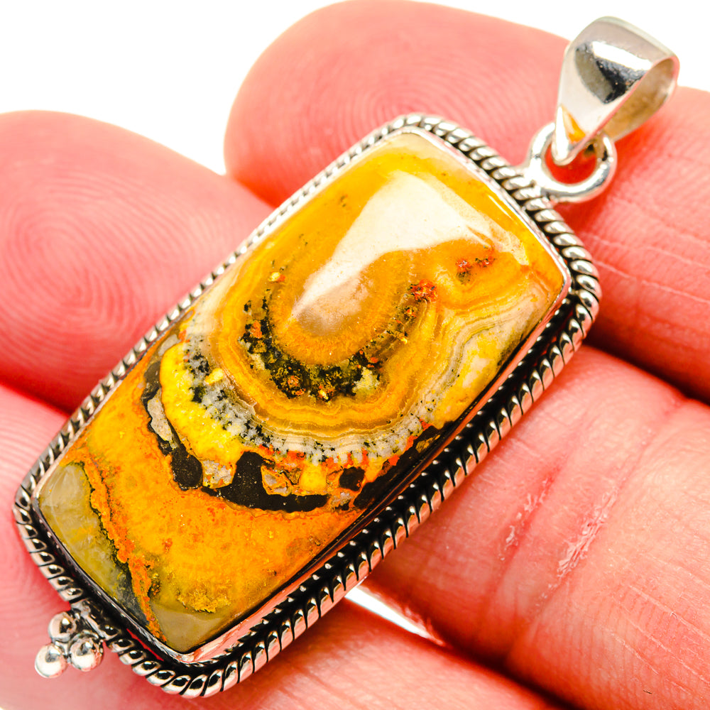 Bumble Bee Jasper Pendants handcrafted by Anasilvercos - PD21637