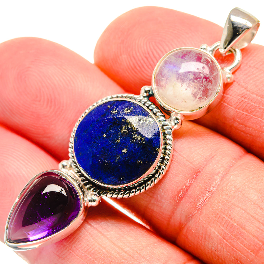 Lapis Lazuli Pendants handcrafted by Anasilvercos - PD21642
