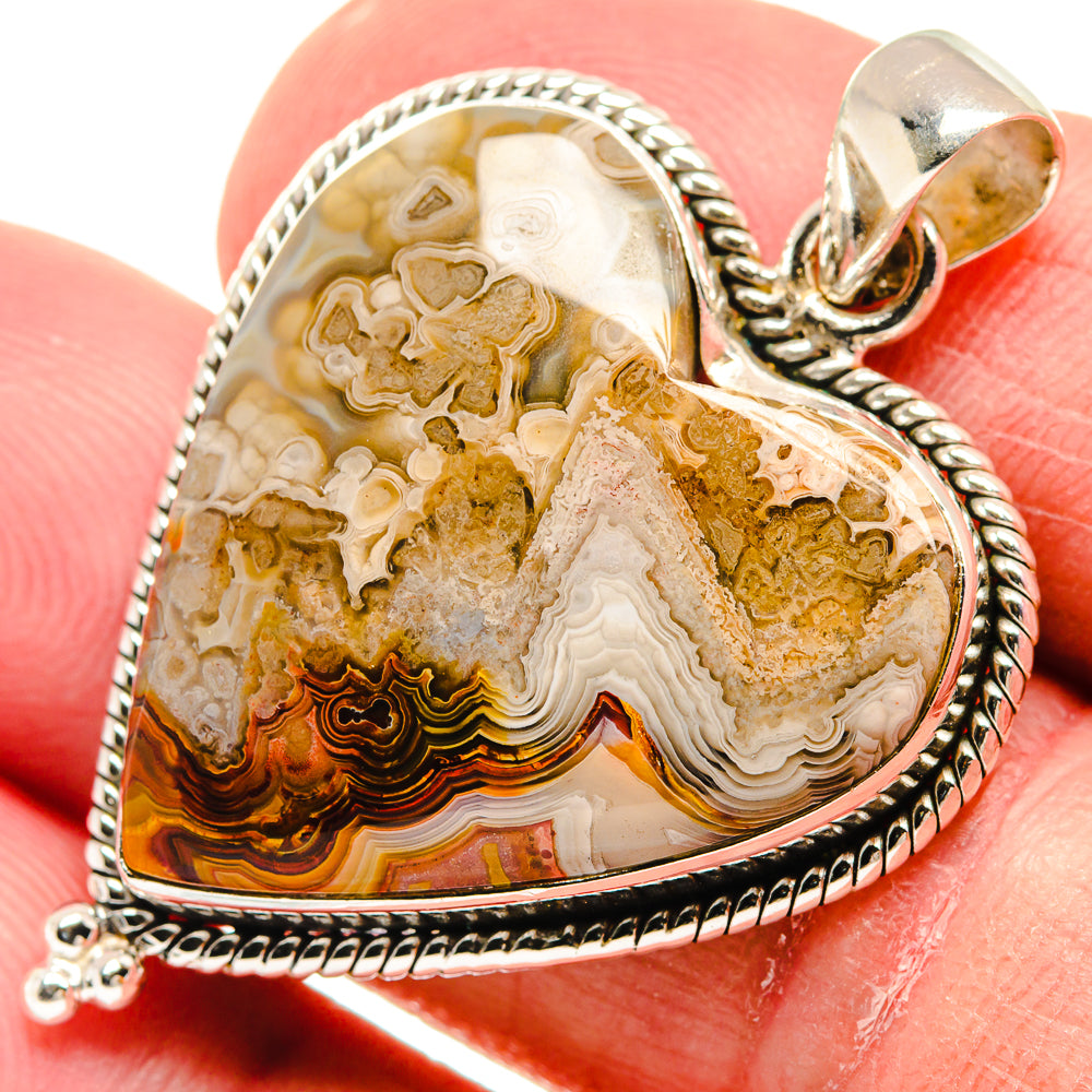Laguna Lace Agate Pendants handcrafted by Anasilvercos - PD21643