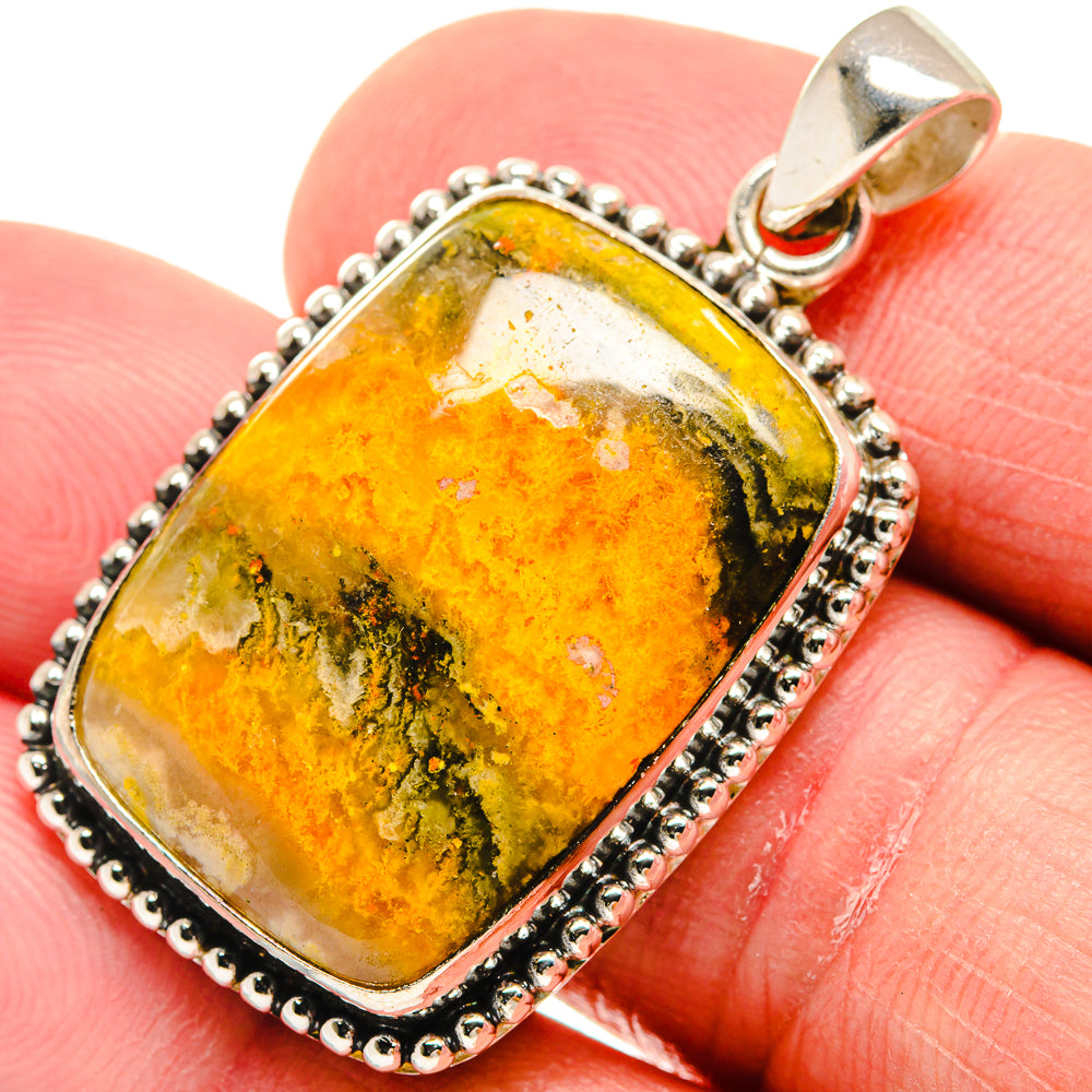 Bumble Bee Jasper Pendants handcrafted by Anasilvercos - PD21648