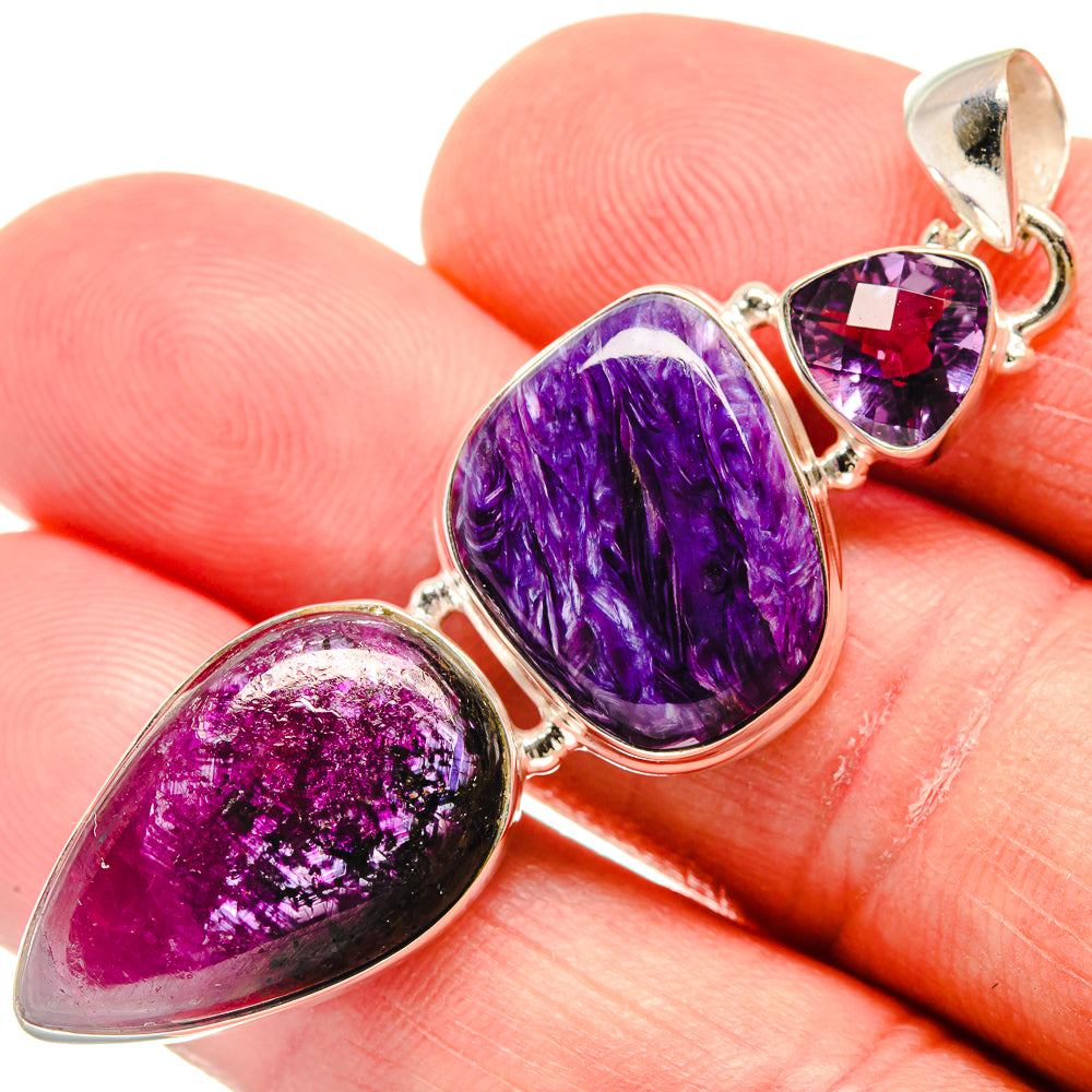 Charoite Pendants handcrafted by Anasilvercos - PD21654