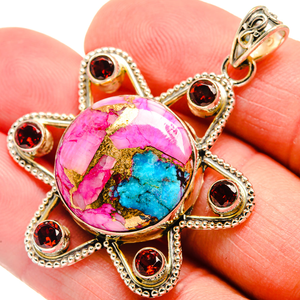 Spiny Oyster Turquoise Pendants handcrafted by Anasilvercos - PD21655