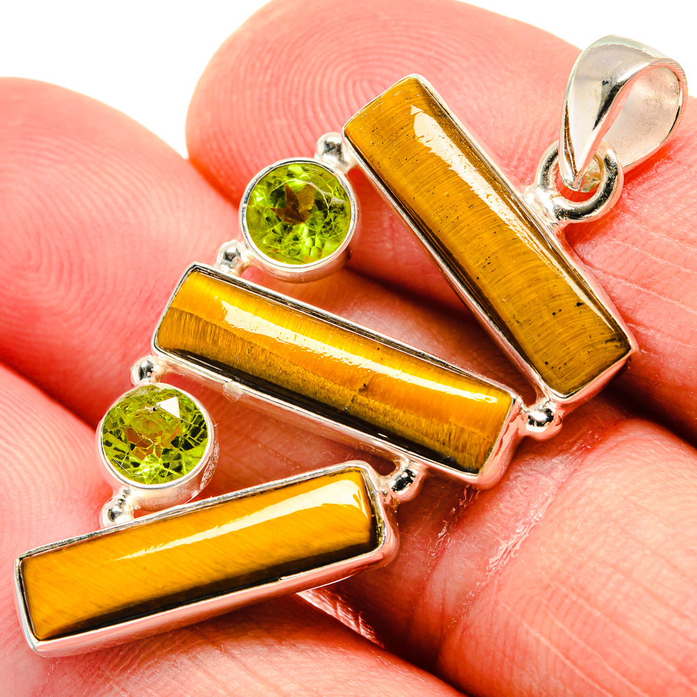 Tiger Eye Pendants handcrafted by Anasilvercos - PD21671
