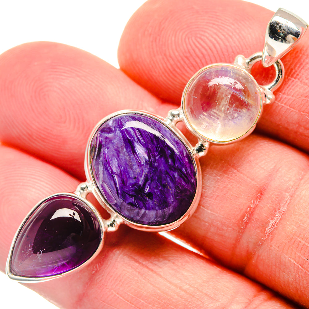 Charoite Pendants handcrafted by Anasilvercos - PD21679