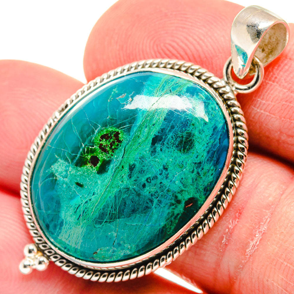 Chrysocolla Pendants handcrafted by Anasilvercos - PD21704