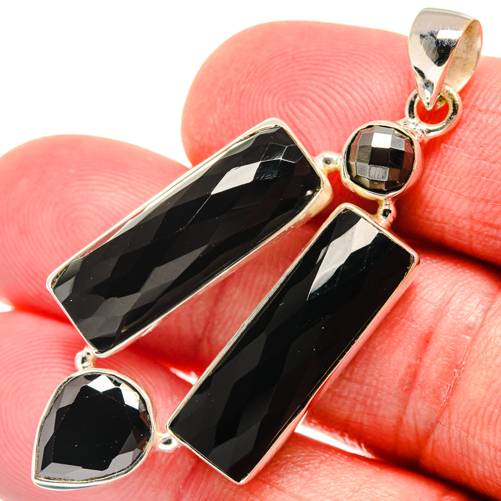 Black Onyx Pendants handcrafted by Anasilvercos - PD21742