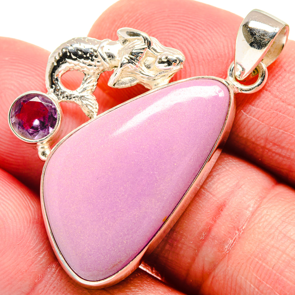 Phosphosiderite, Amethyst Pendants handcrafted by Anasilvercos - PD21787