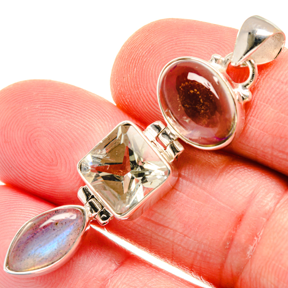 Citrine, Labradorite Pendants handcrafted by Anasilvercos - PD21841
