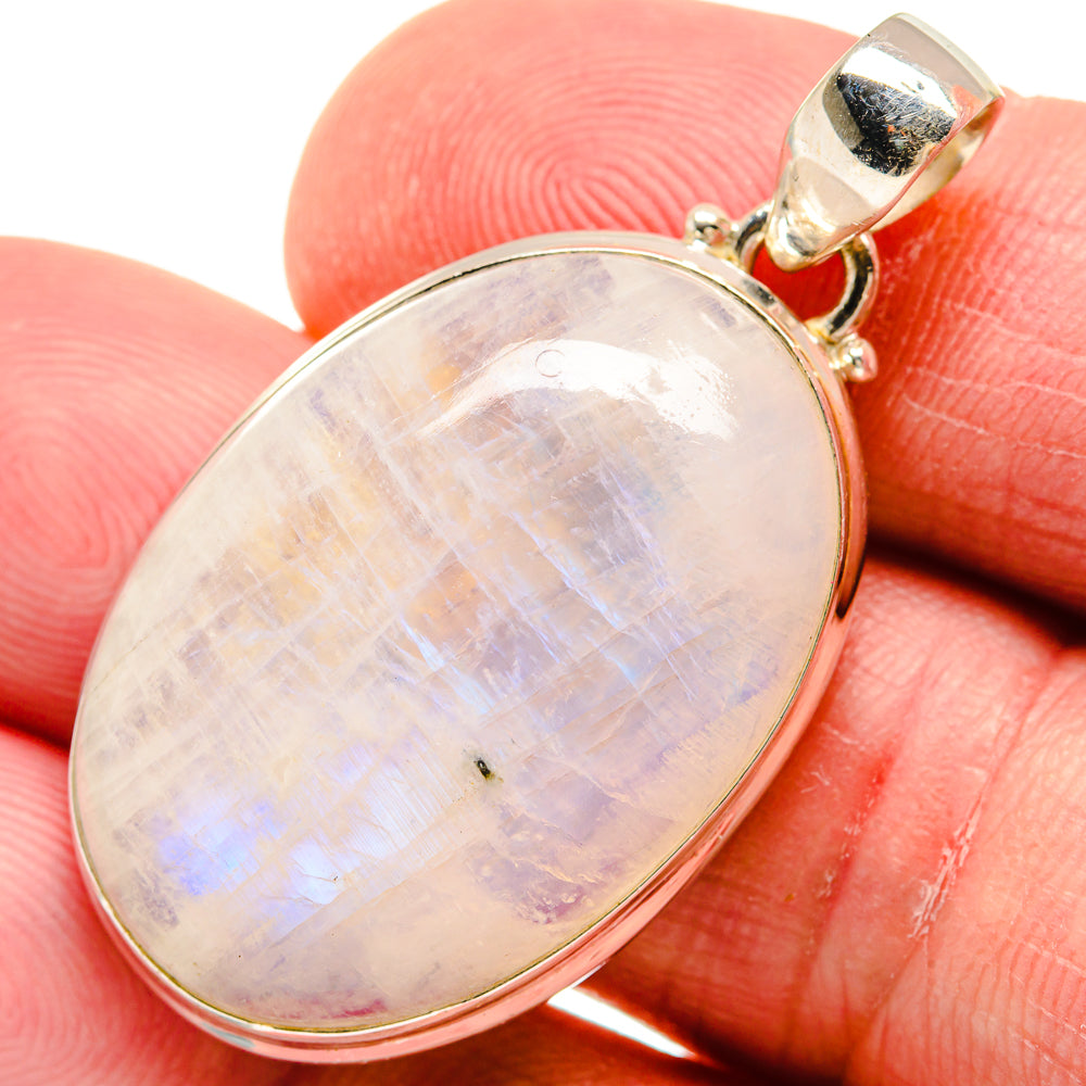 Rainbow Moonstone Pendants handcrafted by Anasilvercos - PD21849