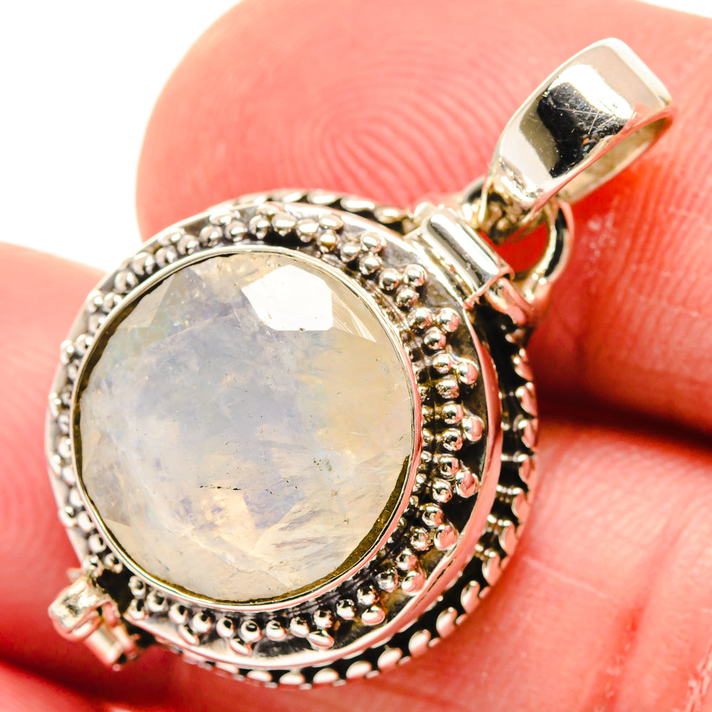 Rainbow Moonstone Pendants handcrafted by Anasilvercos - PD21864