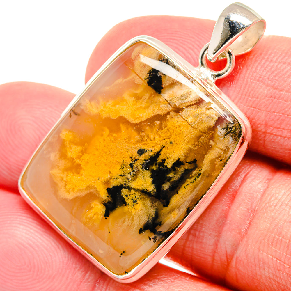 Plume Agate Pendants handcrafted by Anasilvercos - PD21869
