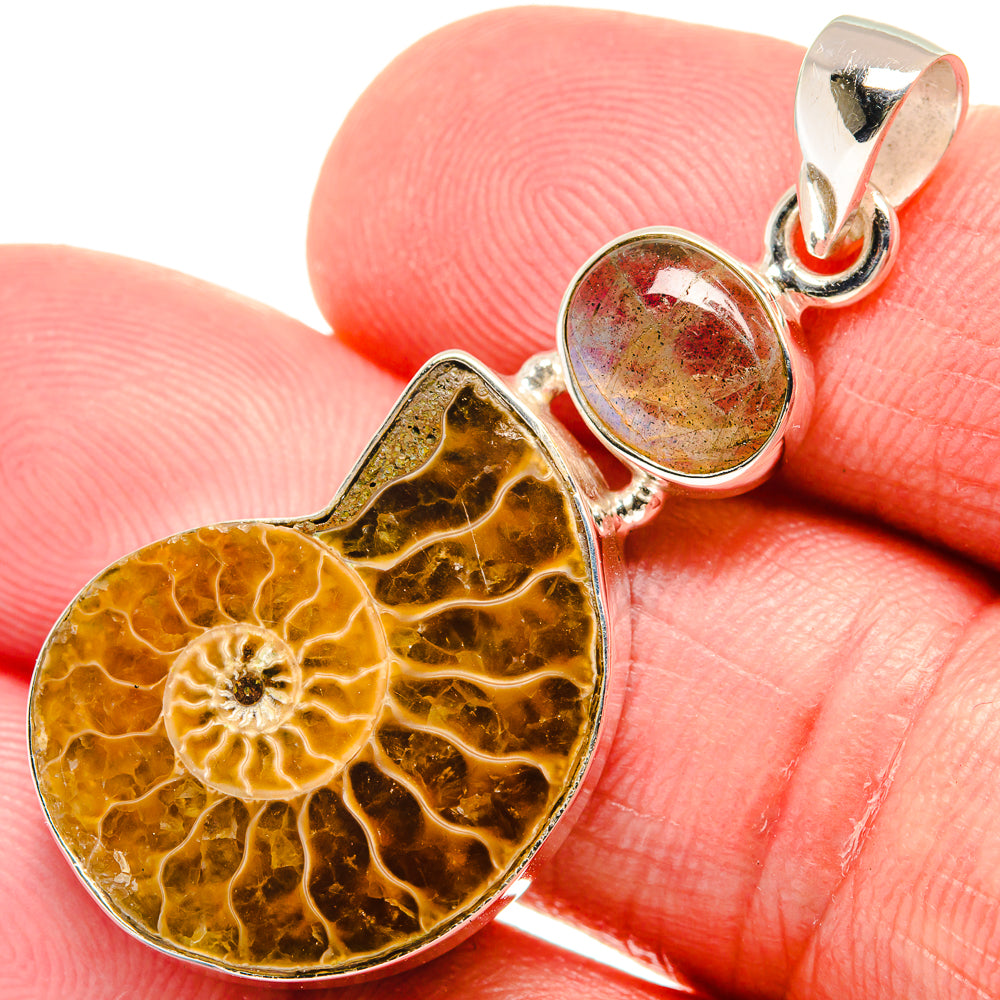 Ammonite Fossil Pendants handcrafted by Anasilvercos - PD21875