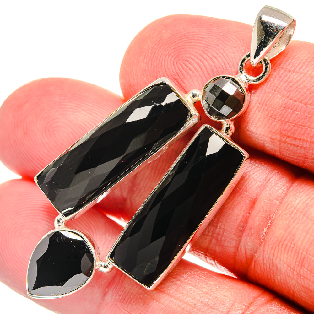 Black Onyx Pendants handcrafted by Anasilvercos - PD21876