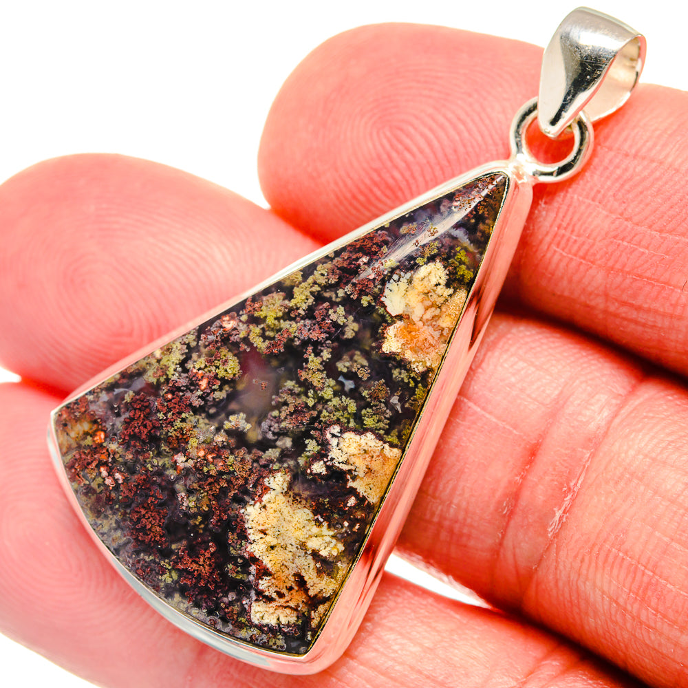 Indonesian Plume Agate Pendants handcrafted by Anasilvercos - PD21885