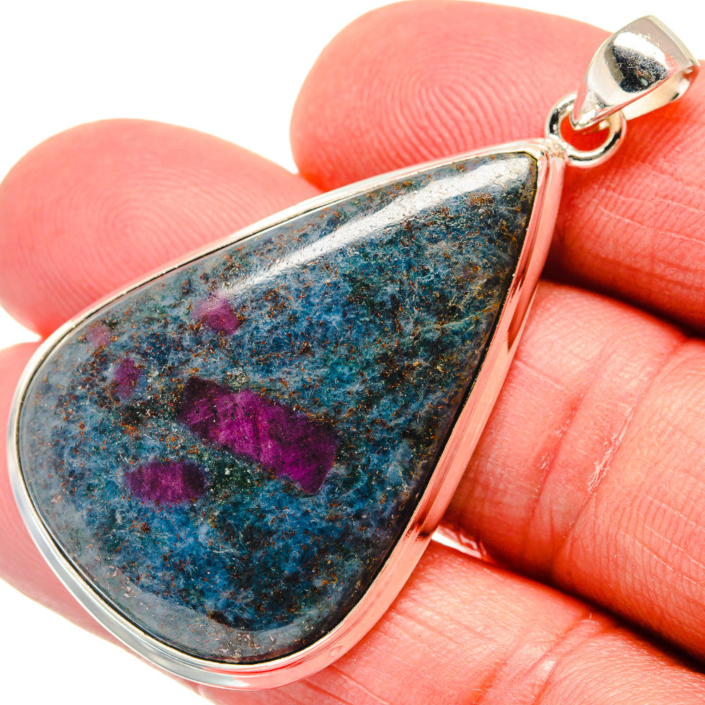 Ruby Fuchsite Pendants handcrafted by Anasilvercos - PD21905