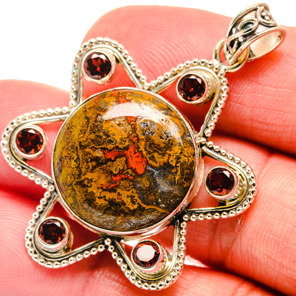 Moroccan Agate Pendants handcrafted by Anasilvercos - PD21906