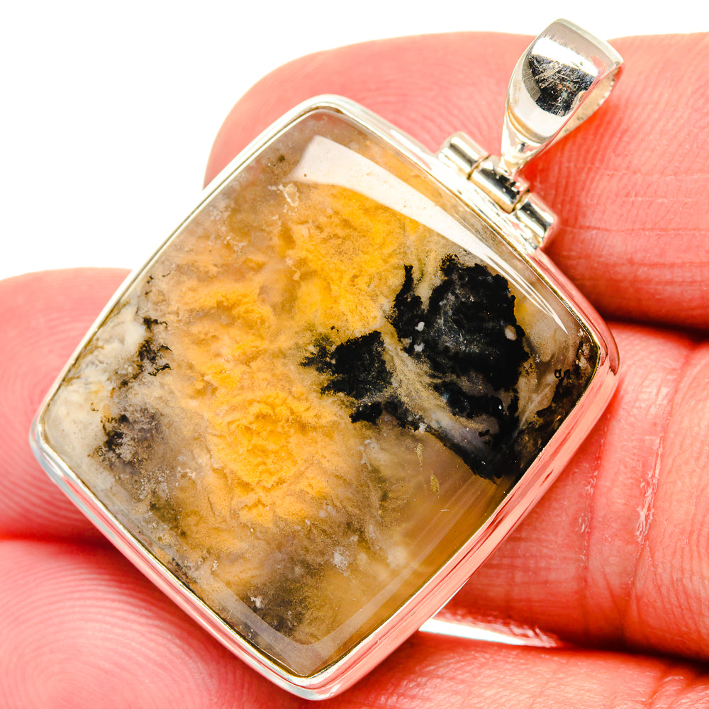 Indonesian Plume Agate Pendants handcrafted by Anasilvercos - PD21912
