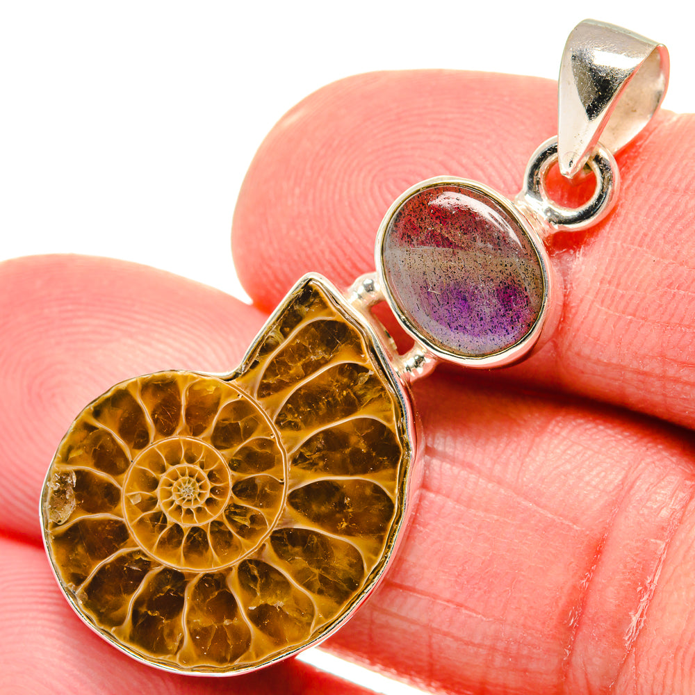 Ammonite Fossil Pendants handcrafted by Anasilvercos - PD21913