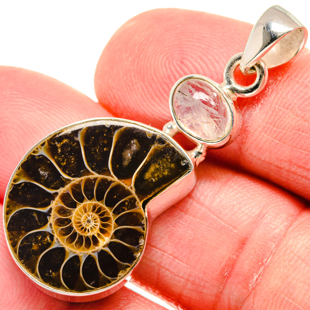 Ammonite Fossil Pendants handcrafted by Anasilvercos - PD21914