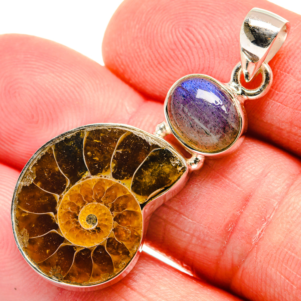 Ammonite Fossil Pendants handcrafted by Anasilvercos - PD21915
