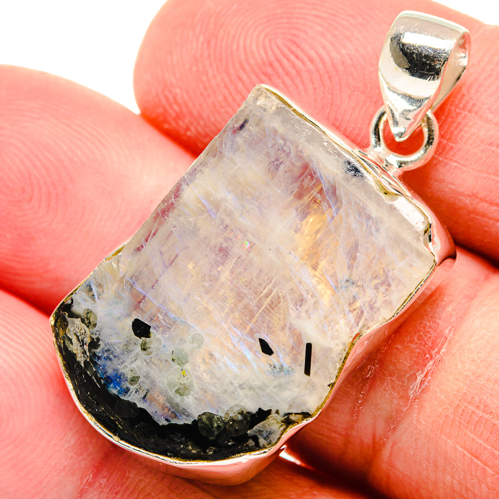 Rainbow Moonstone Pendants handcrafted by Anasilvercos - PD21958