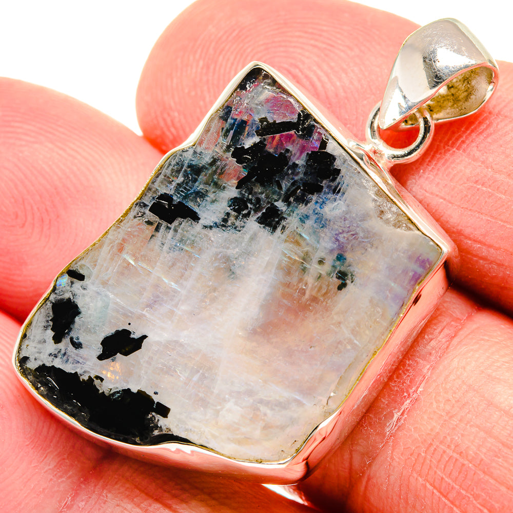 Rainbow Moonstone Pendants handcrafted by Anasilvercos - PD21965
