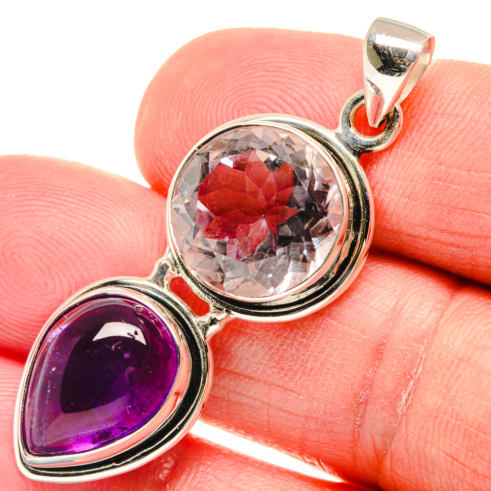 Morganite Pendants handcrafted by Anasilvercos - PD21971