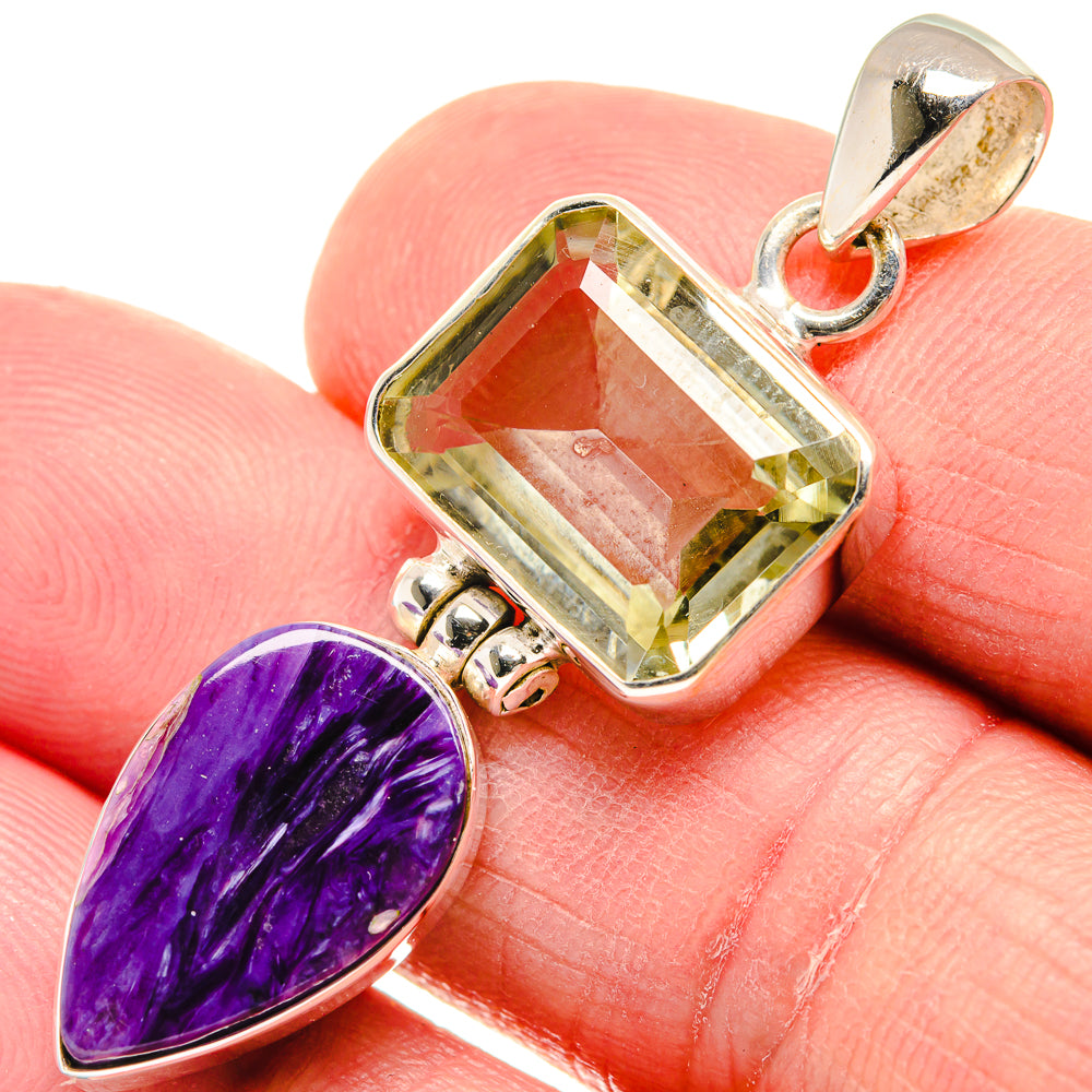 Charoite Pendants handcrafted by Anasilvercos - PD21975